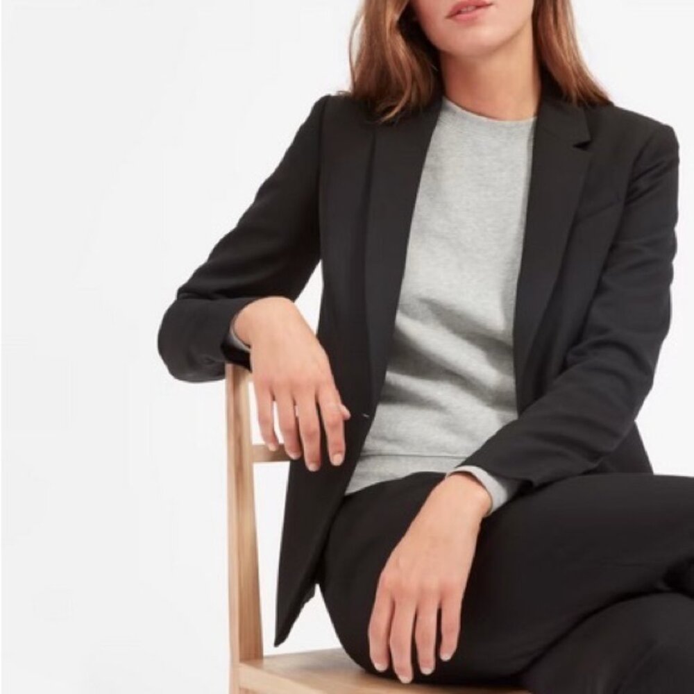 Everlane Women's Single Button Blazer - Black - Size 10
